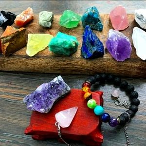 Chakra healing crystals set